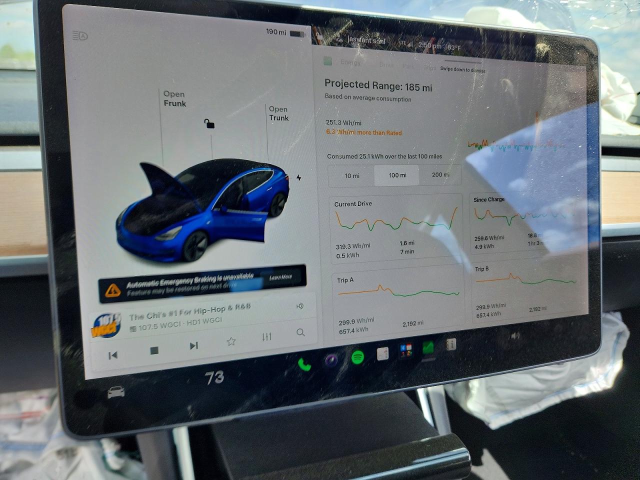 2018 Tesla Model 3 VIN 5YJ3E1EB9JF095191 COPART salvage auction — Front End, IL - SALVAGE CERTIFICATE, sold $2,350 on 2026-06-30 (photo 9)
