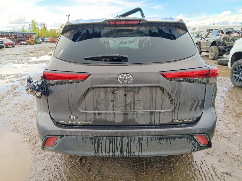 2021 Toyota Highlander VIN 5TDGZRBHXMS115848 COPART salvage auction — ALL OVER, Ak - Bill Of Sale- Salvage, sold $1,050 on 2026-07-21 (photo 6)