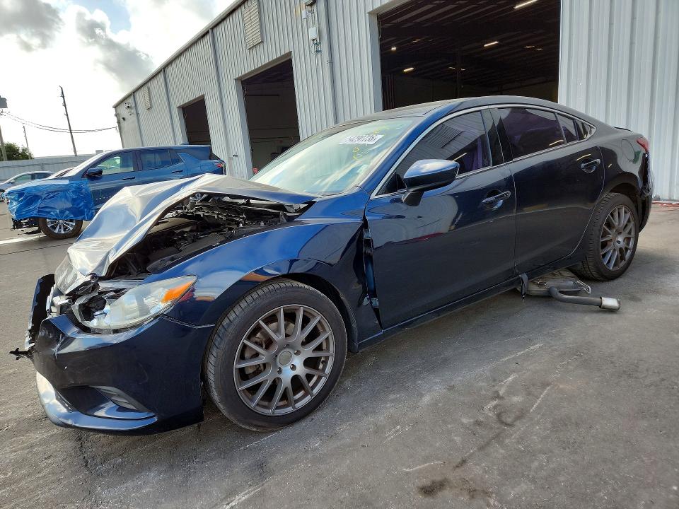 2016 Mazda 6 VIN JM1GJ1V56G1467952 COPART salvage auction — FRONT END, Fl - Cert Of Title Slvg Rebuildable, sold $900 on 2026-07-08 (photo 1)