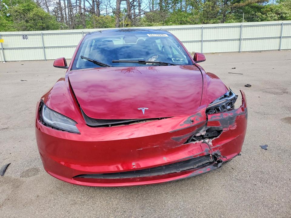 2024 Tesla Model 3 VIN 5YJ3E1EB6RF724739 COPART salvage auction — FRONT END, Ny - Mv-907A Salvage Certificate, sold $10,800 on 2026-07-27 (photo 5)