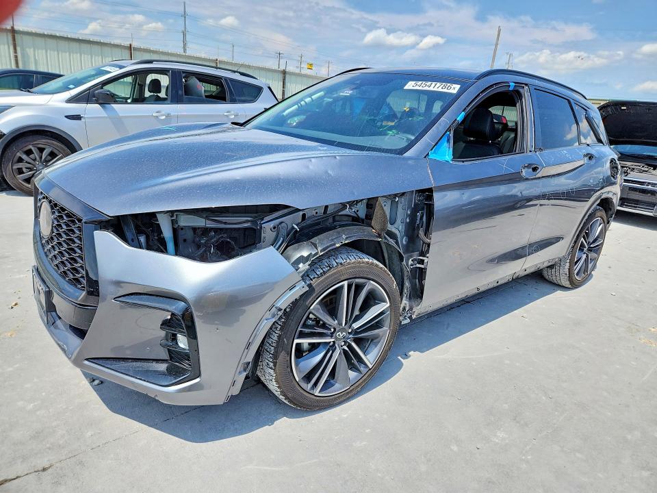 2025 Infiniti VIN 3PCAJ5FB1SF109823 COPART salvage auction — HAIL, Tx - Certificate Of Title, sold $7,900 on 2026-08-21 (photo 1)