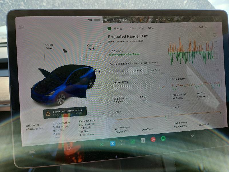 2021 Tesla Model y VIN 5YJYGDEE4MF122152 COPART salvage auction — REAR END, Tx - Salvage Vehicle Title, sold $7,700 on 2026-07-16 (photo 9)