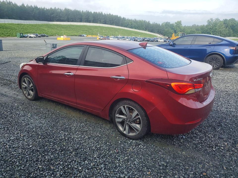2015 Hyundai Elantra VIN 5NPDH4AE2FH550811 COPART salvage auction — REAR END, NC - SALVAGE CERTIFICATE OF TITLE, sold $1,500 on 2026-07-02 (photo 2)