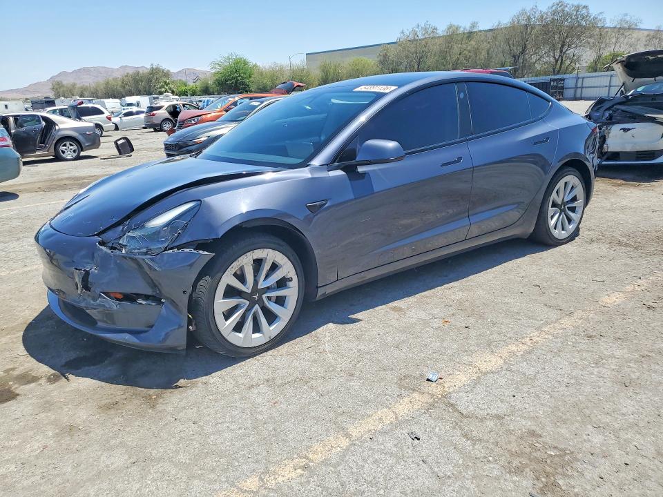 2022 Tesla VIN 5YJ3E1EB6NF187526 COPART salvage auction — FRONT END, Nv - Salvage Title, sold $9,000 on 2026-07-30 (photo 1)