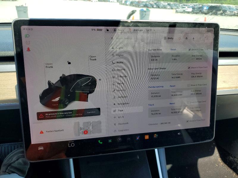 2018 Tesla Model 3 VIN 5YJ3E1EA1JF152281 COPART salvage auction — SIDE, Nc - Salvage Certificate Of Title, sold $3,000 on 2026-07-15 (photo 9)