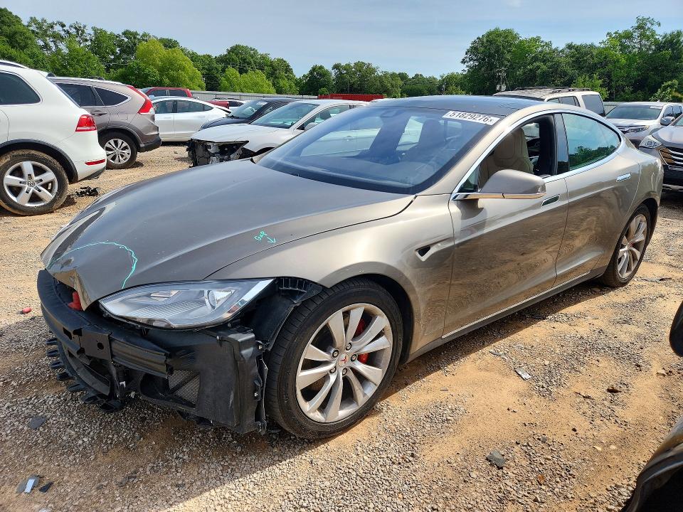 2015 Tesla Model s VIN 5YJSA1H47FF089823 COPART salvage auction — FRONT END, Al - Cert Of Title-Salvage Title, sold $250 on 2026-07-28 (photo 1)