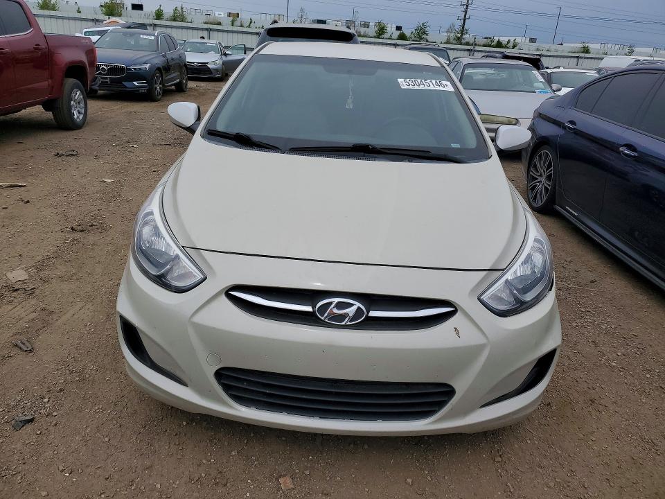 2017 Hyundai Accent VIN KMHCT4AE0HU233608 COPART salvage auction — FRONT END, Il - Salvage Certificate, sold $875 on 2026-07-28 (photo 5)