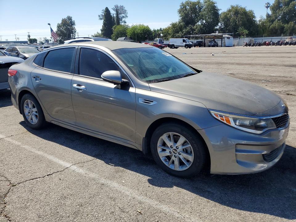 2016 Kia Optima VIN 5XXGT4L32GG105960 COPART salvage auction — REAR END, Ca - Salvage Certificate, sold $700 on 2026-07-21 (photo 4)