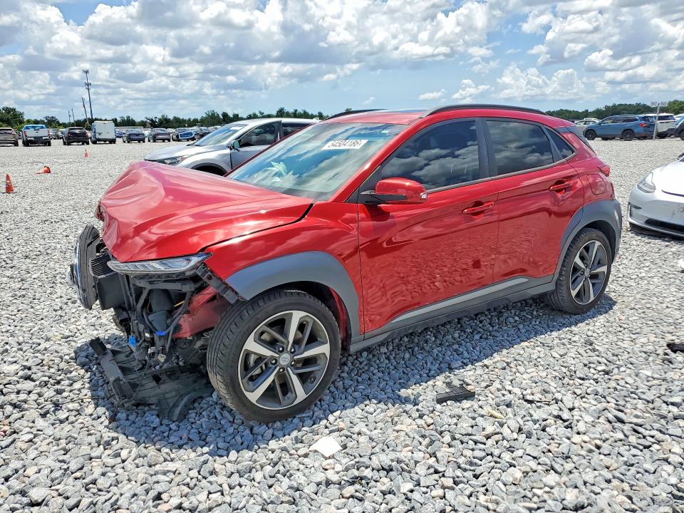 2021 Hyundai Kona VIN KM8K53A54MU692165 COPART salvage auction — FRONT END, Fl - Certificate Of Destruction, sold $2,550 on 2026-07-07 (photo 1)