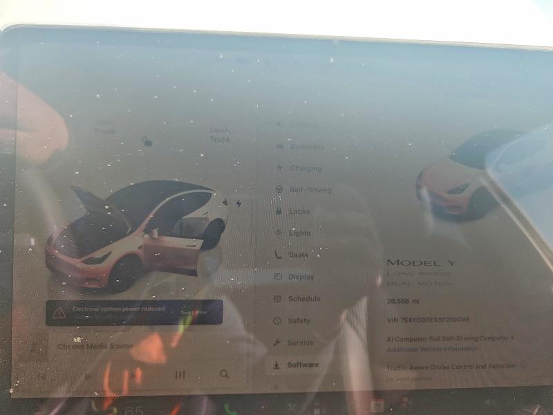 2025 Tesla Model y VIN 7SAYGDEEXSF259046 COPART salvage auction — REAR END, Ut - Salvage Certificate, sold $13,500 on 2026-07-31 (photo 9)