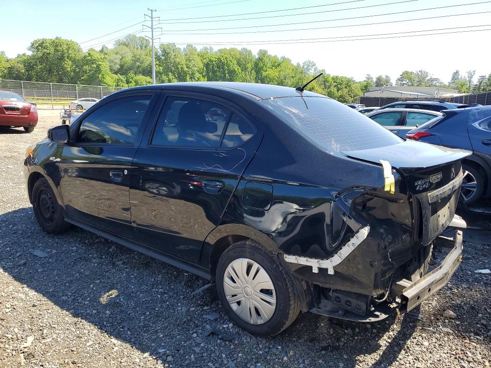 2022 Mitsubishi Mirage VIN ML32FUFJ8NHF09346 COPART salvage auction — REAR END, Md - Cert Of Salvage < 75% Damage, sold $2,950 on 2026-07-28 (photo 2)