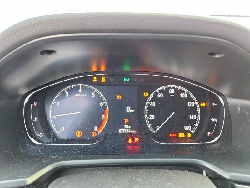 2022 Honda Accord VIN 1HGCV1F38NA082262 COPART salvage auction — FRONT END, Tx - Salvage Vehicle Title, sold $6,800 on 2026-07-09 (photo 9)