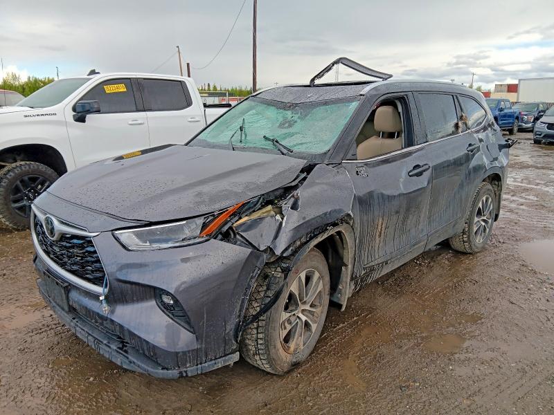 2021 Toyota Highlander VIN 5TDGZRBHXMS115848 COPART salvage auction — ALL OVER, Ak - Bill Of Sale- Salvage, sold $1,050 on 2026-07-21 (photo 1)