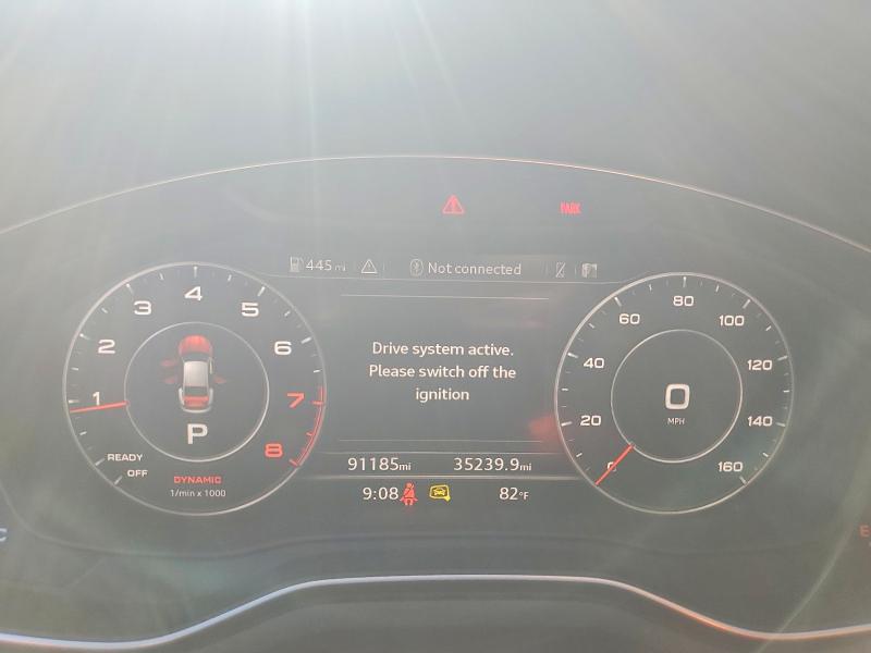 2019 Audi A5 VIN WAUFNCF57KA009532 COPART salvage auction — REAR END, Nc - Salvage Certificate Of Title, sold $4,950 on 2026-07-15 (photo 9)