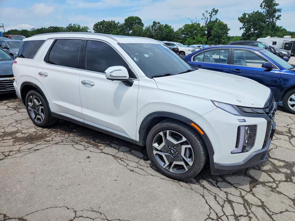 2023 Hyundai Palisade VIN KM8R5DGE4PU594964 COPART salvage auction — HAIL, Mo - Salvage Certificate Of Title, sold $11,300 on 2026-07-03 (photo 4)