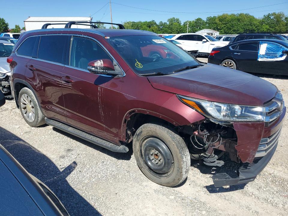 2018 Toyota Highlander VIN 5TDDZRFH9JS894765 COPART salvage auction — FRONT END, Ky - Certificate Of Title (P), sold $15,500 on 2026-07-13 (photo 4)
