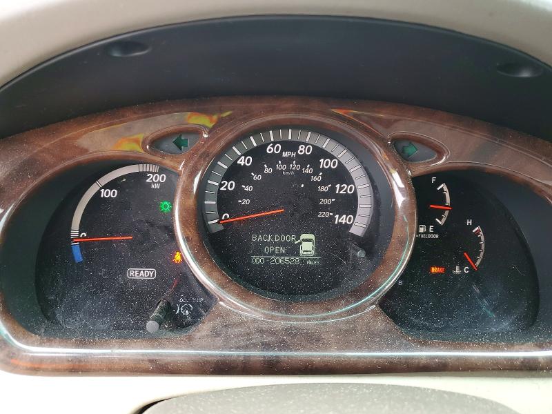 2006 Toyota Highlander hybrid VIN JTEEW21A760020662 COPART salvage auction — FRONT END, Ca - Salvage Certificate, sold $750 on 2026-07-08 (photo 9)