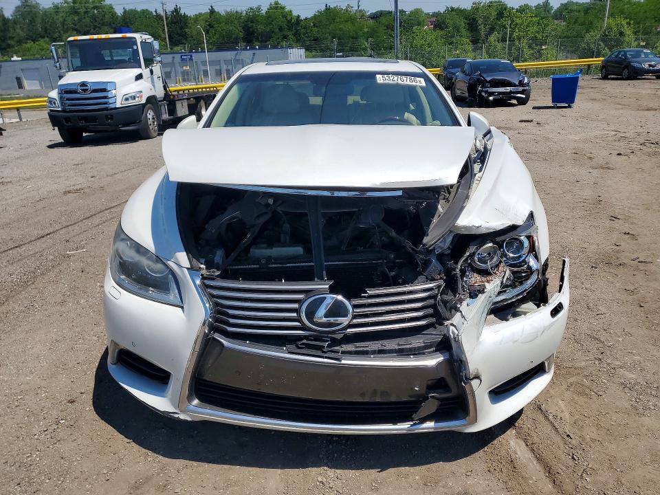2013 Lexus Ls VIN JTHCL5EF6D5016385 COPART salvage auction — FRONT END, Md - Cert Of Salvage > 75% Damage, sold $1,700 on 2026-07-02 (photo 5)