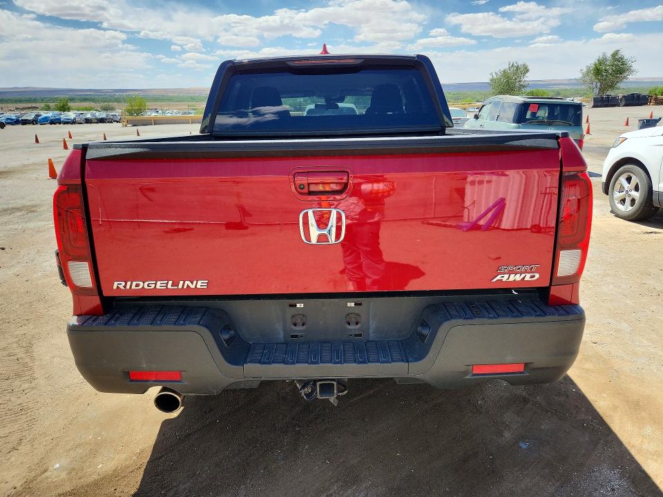 2021 Honda Ridgeline VIN 5FPYK3F18MB017450 COPART salvage auction — MINOR DENT/SCRATCHES, Nm - Cert Of Title-Salvage, sold $11,000 on 2026-07-09 (photo 6)