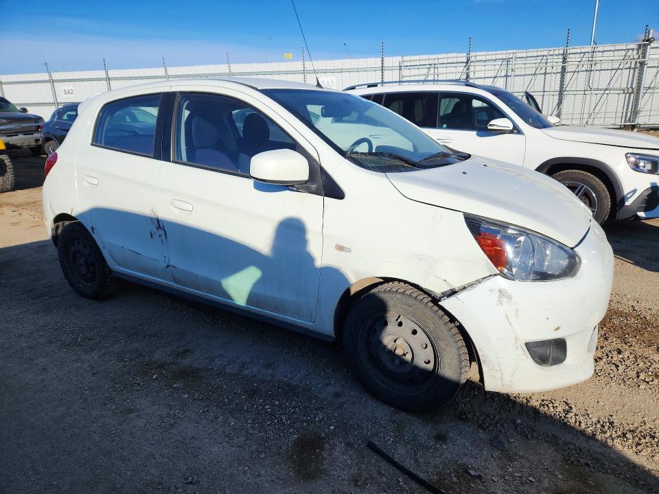 2014 Mitsubishi Mirage VIN ML32A4HJ1EH015452 COPART salvage auction — FRONT END, AB - BOS - SALVAGE, sold $450 on 2026-07-02 (photo 4)