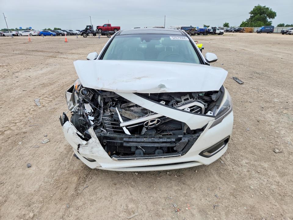 2016 Hyundai Sonata VIN KMHE34L10GA018037 COPART salvage auction — FRONT END, Tx - Salvage Vehicle Title, sold $1,100 on 2026-07-08 (photo 5)