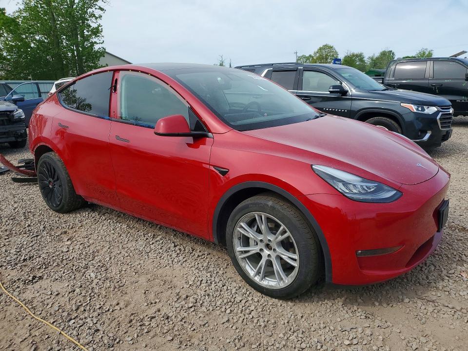 2022 Tesla VIN 7SAYGDEE2NF453753 COPART salvage auction — REAR END, Ny - Mv-907A Salvage Certificate, sold $7,400 on 2026-07-22 (photo 4)