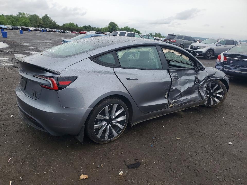 2025 Tesla Model 3 VIN 5YJ3E1EAXSF048194 COPART salvage auction — SIDE, Pa - Certificate Of Salvage, sold $12,600 on 2026-07-17 (photo 3)