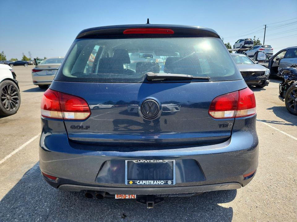2013 Volkswagen Golf VIN WVWDM7AJ7DW125506 COPART salvage auction — FRONT END, Ca - Salvage Certificate, sold $650 on 2026-07-02 (photo 6)
