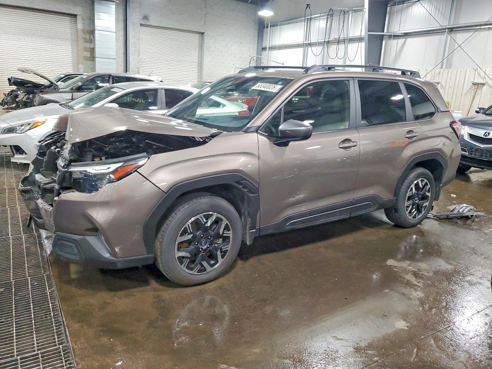 2025 Subaru Forester VIN JF2SLDDC4SH428025 COPART salvage auction — FRONT END, Mn - Cert Of Title-Salvage, sold $6,100 on 2026-07-14 (photo 1)