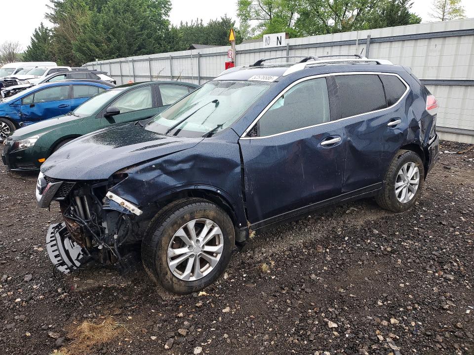 2015 Nissan Rogue VIN KNMAT2MV3FP541105 COPART salvage auction — FRONT END, Md - Cert Of Salvage > 75% Damage, sold $725 on 2026-07-27 (photo 1)