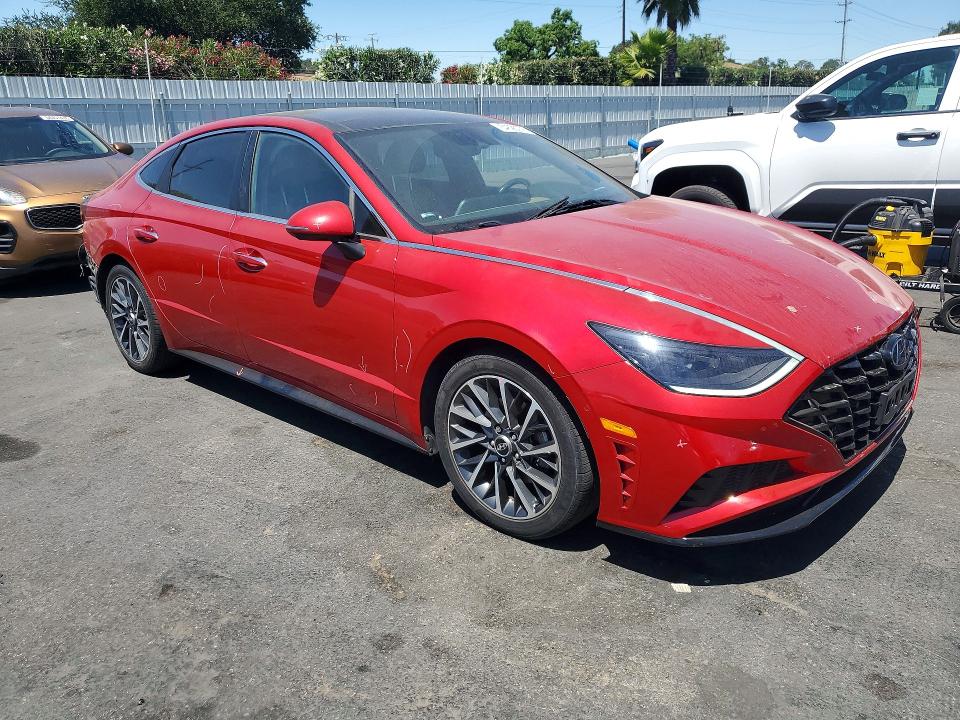 2020 Hyundai Sonata VIN 5NPEH4J21LH042478 COPART salvage auction — REAR END, Ca - Salvage Certificate, sold $4,650 on 2026-07-02 (photo 4)