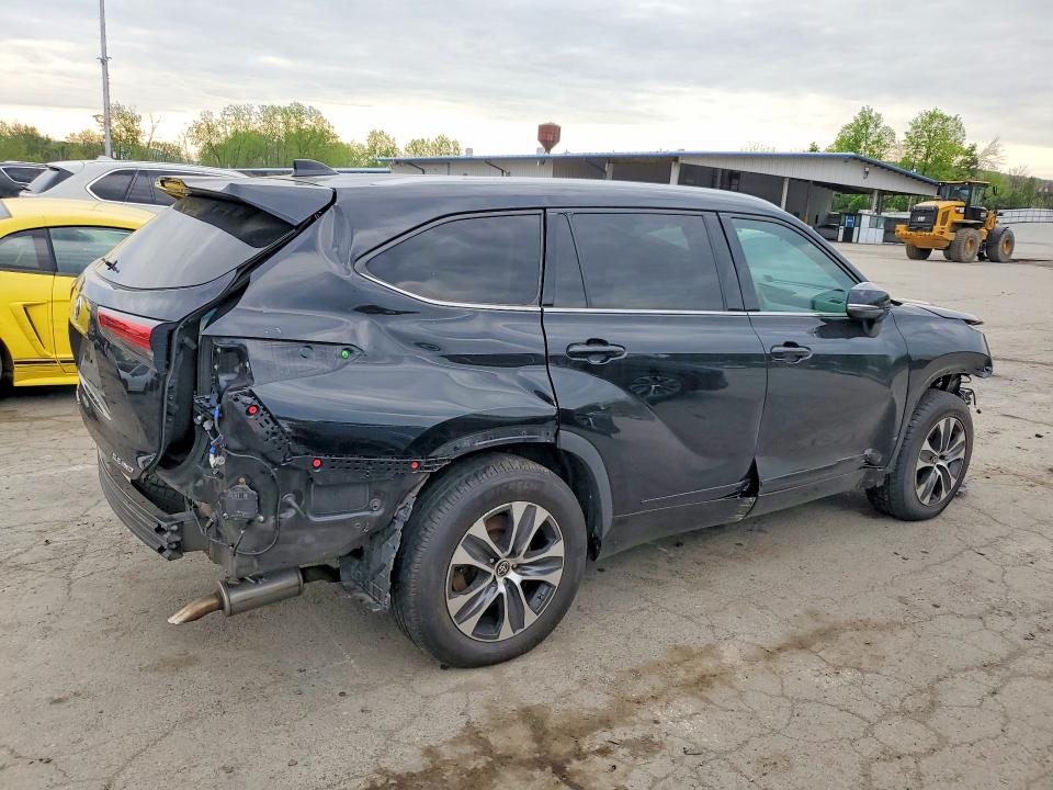 2022 Toyota Highlander VIN 5TDGZRBH8NS576192 COPART salvage auction — FRONT END, Ny - Mv-907A Salvage Certificate, sold $13,000 on 2026-07-09 (photo 3)