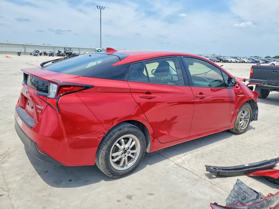 2019 Toyota Prius VIN JTDL9RFU4K3012090 COPART salvage auction — FRONT END, Tx - Salvage Vehicle Title, sold $2,350 on 2026-07-09 (photo 3)