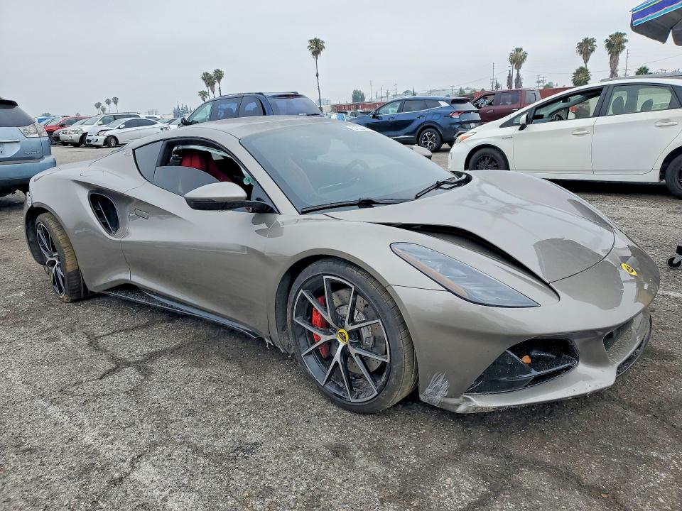2025 Lotus Emira VIN SCCLEJAX6SHB10220 COPART salvage auction — REAR END, Ca - Salvage Certificate, sold $43,500 on 2026-07-02 (photo 4)