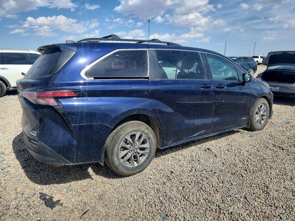 2021 Toyota Sienna VIN 5TDKRKEC1MS061955 COPART salvage auction — SIDE, TX - SALVAGE VEHICLE TITLE, sold $100 on 2026-07-28 (photo 3)