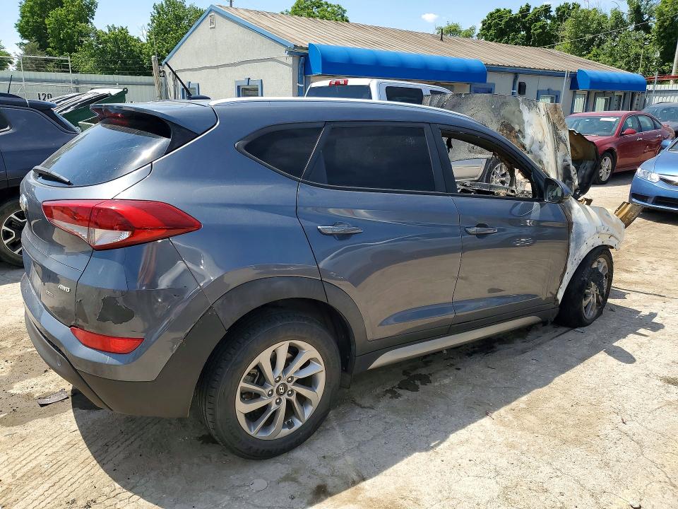 2017 Hyundai Tucson VIN KM8J3CA45HU281307 COPART salvage auction — ENGINE BURN, Tx - Salvage Vehicle Title, sold $400 on 2026-07-13 (photo 3)