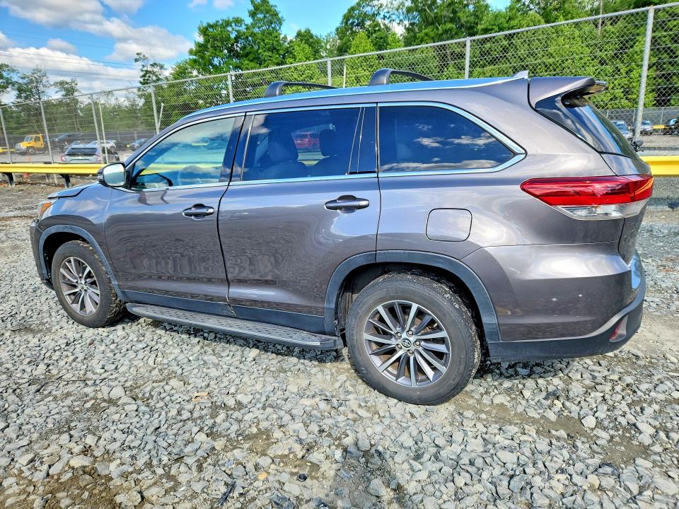 2019 Toyota Highlander VIN 5TDKZRFH5KS324044 COPART salvage auction — FRONT END, Md - Cert Of Salvage > 75% Damage, sold $6,100 on 2026-07-28 (photo 2)