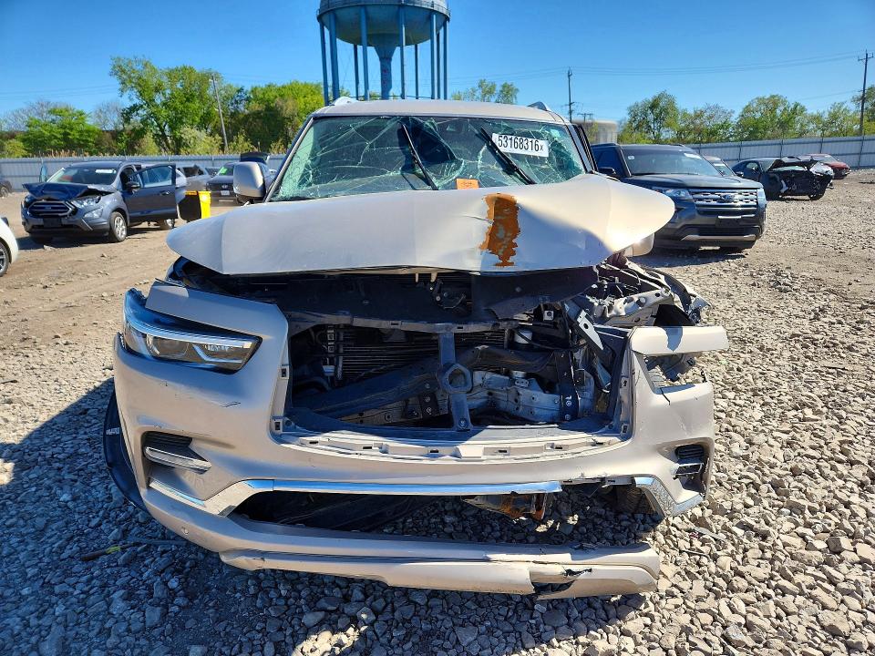 2021 Infiniti Qx80 VIN JN8AZ2AD8M9861536 COPART salvage auction — FRONT END, Az - Certificate Of Title, sold $8,100 on 2026-07-29 (photo 5)