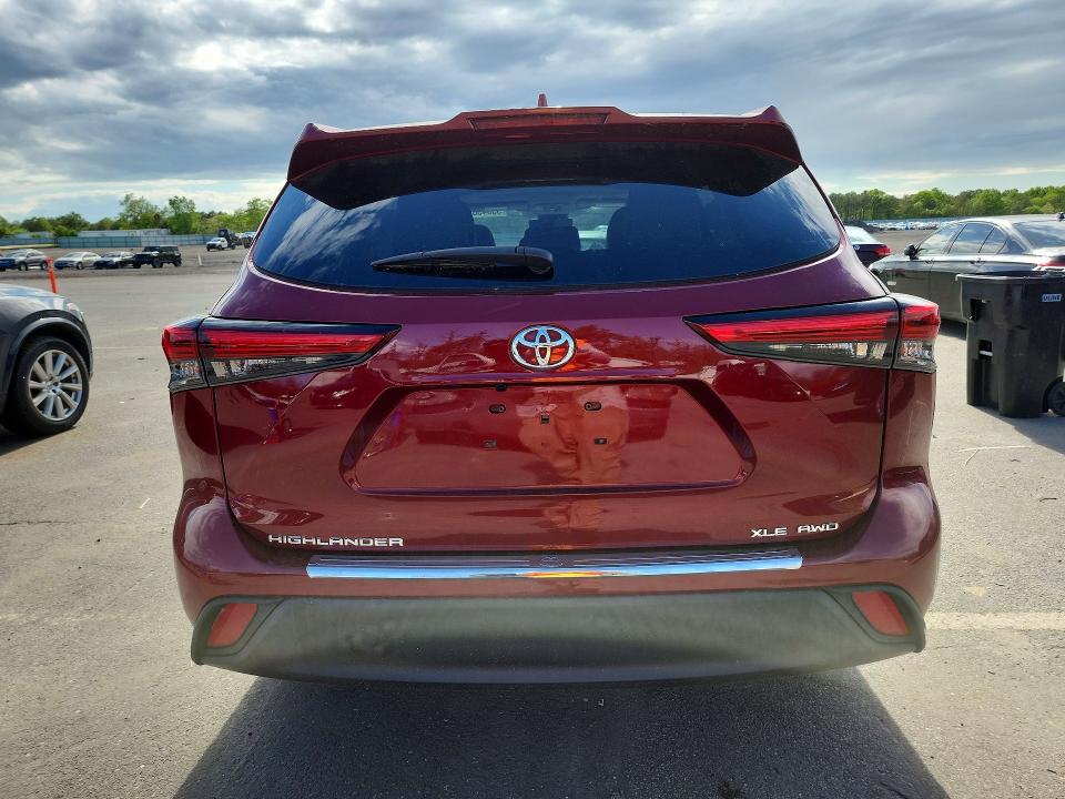 2022 Toyota Highlander VIN 5TDGZRBH9NS181258 COPART salvage auction — MINOR DENT/SCRATCHES, Ny - Mv-907A Salvage Certificate, sold $16,900 on 2026-07-13 (photo 6)