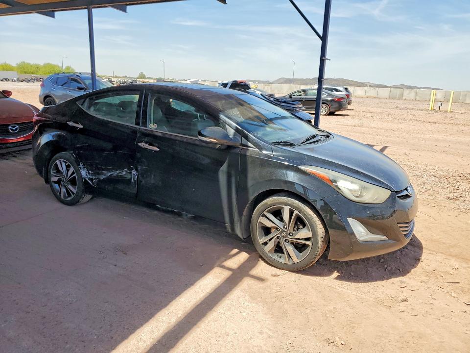 2014 Hyundai Elantra VIN KMHDH4AE6EU085868 COPART salvage auction — SIDE, Az - Cert Of Title - Salvage, sold $1,850 on 2026-07-02 (photo 4)