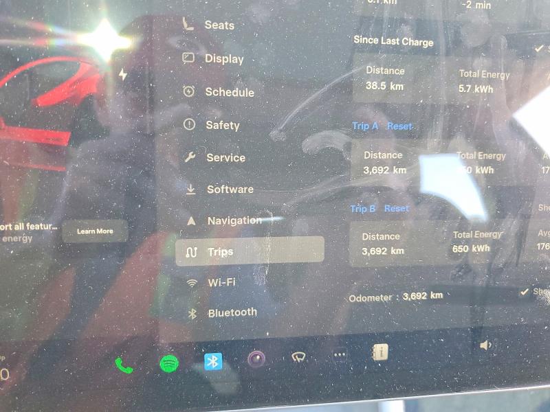2025 Tesla Model 3 VIN 5YJ3E1EB7SF952531 COPART salvage auction — FRONT END, On - Permit Salvage, sold $13,100 on 2026-07-09 (photo 9)