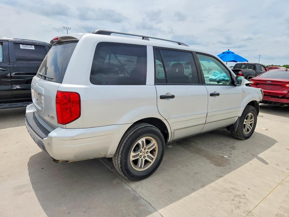 2004 Honda Pilot VIN 2HKYF18614H565091 COPART salvage auction — FRONT END, TX - SALVAGE VEHICLE TITLE, sold $300 on 2026-07-09 (photo 3)