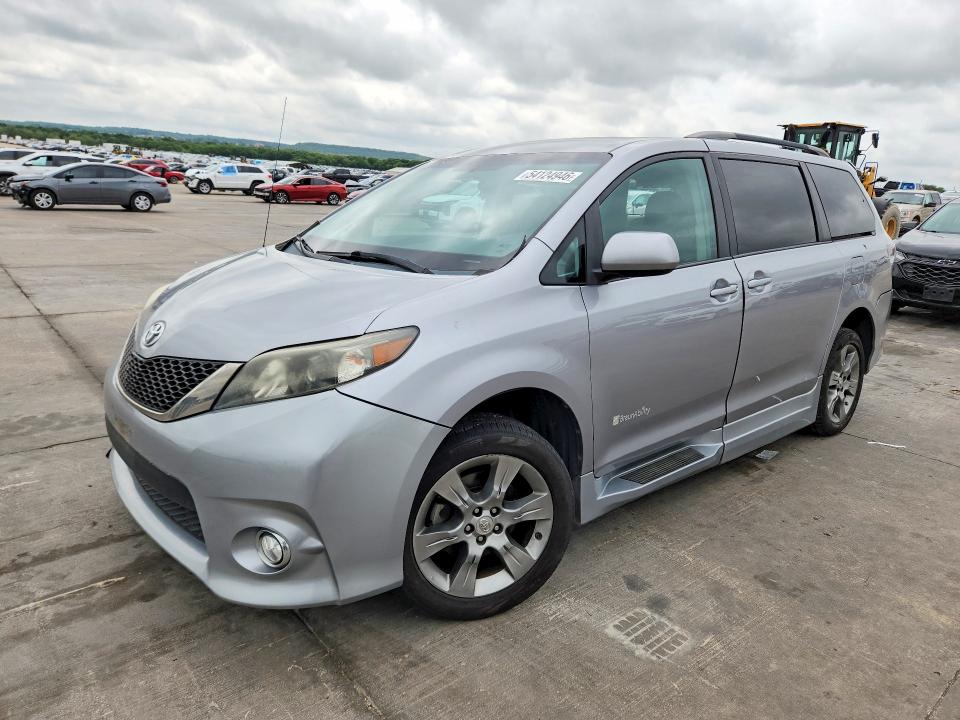 2012 Toyota Sienna VIN 5TDXK3DC8CS246889 COPART salvage auction — SIDE, Tx - Salvage Vehicle Title, sold $2,000 on 2026-07-02 (photo 1)