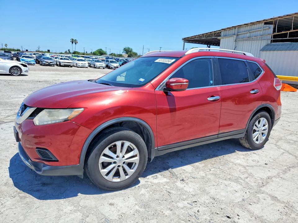 2015 Nissan Rogue VIN KNMAT2MT2FP575860 COPART salvage auction — SIDE, Tx - Salvage Vehicle Title, sold $1,300 on 2026-07-21 (photo 1)