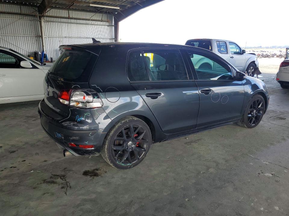2013 Volkswagen Gti VIN WVWHD7AJ5DW132813 COPART salvage auction — REAR END, Ca - Salvage Certificate, sold $2,650 on 2026-08-10 (photo 3)