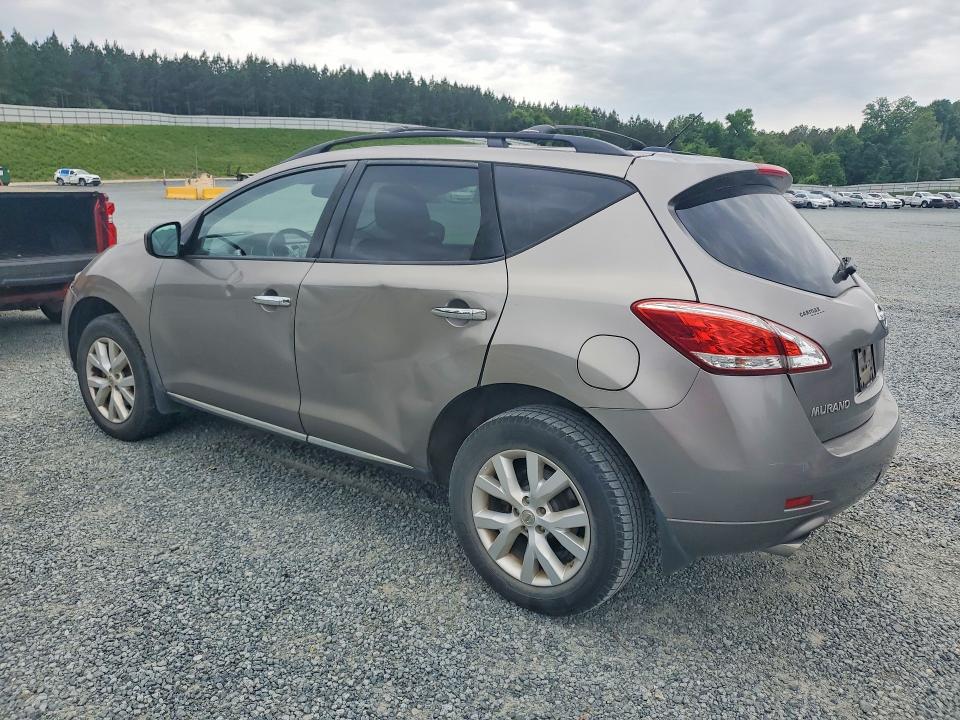 2012 Nissan Murano VIN JN8AZ1MU8CW100656 COPART salvage auction — FRONT END, SC - CERT OF TITLE-SALVAGE, sold $550 on 2026-07-02 (photo 2)