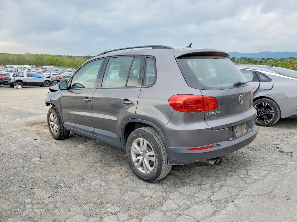 2016 Volkswagen Tiguan VIN WVGAV7AX2GW612956 COPART salvage auction — FRONT END, Pa - Certificate Of Salvage, sold $1,550 on 2026-07-10 (photo 2)