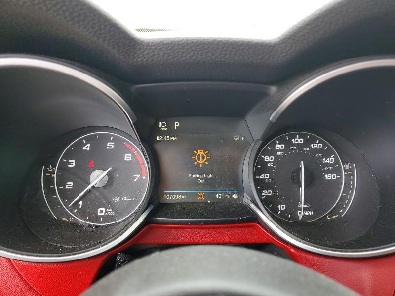 2019 Alfa romeo Stelvio VIN ZASPAKAN2K7C32151 COPART salvage auction — FRONT END, MI - CERTIFICATE OF TITLE, sold $4,250 on 2026-07-22 (photo 9)