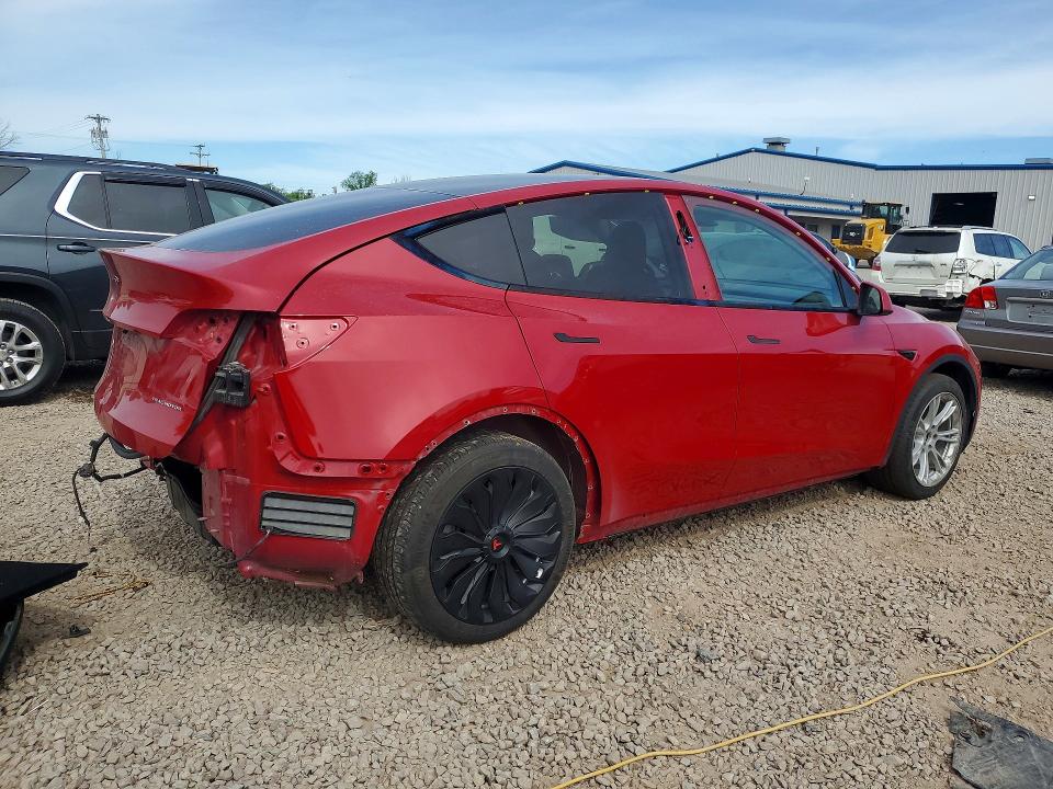2022 Tesla VIN 7SAYGDEE2NF453753 COPART salvage auction — REAR END, Ny - Mv-907A Salvage Certificate, sold $7,400 on 2026-07-22 (photo 3)