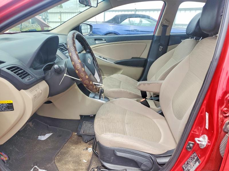 2017 Hyundai Accent VIN KMHCT4AE3HU334318 COPART salvage auction — FRONT END, Nc - Salvage Certificate Of Title, sold $725 on 2026-07-30 (photo 7)